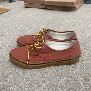 Vans Authentic Rust/Gum Shoes w/Bootlace Men’s 10.5